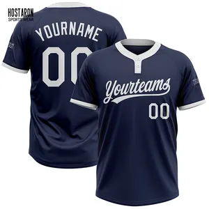 HOSTARON da uomo camicie personalizzate a sublimazione digitale stampate 100% maglia da Baseball in poliestere girocollo Softball Jersey