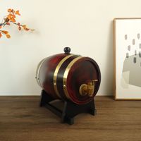 Baril à vin en chêne de petite taille au design moderne en stock, en bois de pin pour vin rouge, vin blanc et bière pour les fêtes