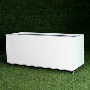 Macetas de Jardín Rectangulares Clásicas de FRP KNT, Duraderas, Ligeras, Blancas, para Uso en Hogares, Centros Comerciales y Hoteles - Product Image 1