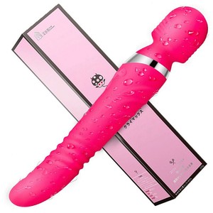 เครื่องกระตุ้นคลิตอริสแบบสองหัวยืดหดได้หลายความถี่ ขายดี ของเล่นทางเพศสำหรับผู้หญิง ไวเบรเตอร์แบบแท่ง - Product Image 2