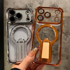 Senyork invisible holder transparent magnetic <b>charging</b> phone <b>case</b> for iPhone 11 promax 12 13 17Air four corner shockproof cover - Product Image 2