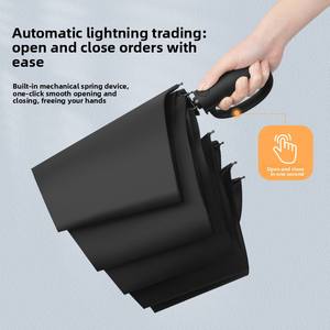 <span class=keywords><strong>Parapluie</strong></span> portable robuste et renforcé en alliage, entièrement automatique, avec boucle annulaire, extra large, pour hommes et femmes, idéal pour les affaires et les activités de plein air - Product Image 4