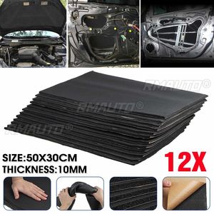 12PCS 30x50cm 10mm Aislante Acústico para Coche, Alfombrilla de Espuma Insonorizante para Capó, Adhesivo de Algodón, Accesorios para Coche - Product Image 1