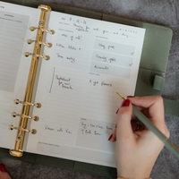 Reliure à anneaux en cuir PU vert personnalisée, reliure en cuir pour voyageurs, reliure dorée à 6 anneaux, planificateur A5, carnet de notes, couverture avec bouton