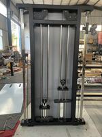 DINUO Appareil de musculation multifonctionnel sur pied avec double pile de poids, barre de traction, poulie à câble réglable, charge maximale 300 kg, pour salle de sport à domicile