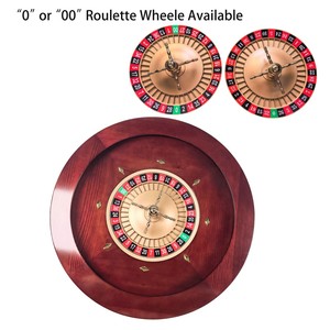 <span class=keywords><strong>Roulette</strong></span> de jeu familiale de 20 pouces en bois brun de haute qualité, version européenne et américaine (<span class=keywords><strong>0</strong></span> et 00), pour divertissement à domicile et expérience de <span class=keywords><strong>casino</strong></span> - Product Image 2