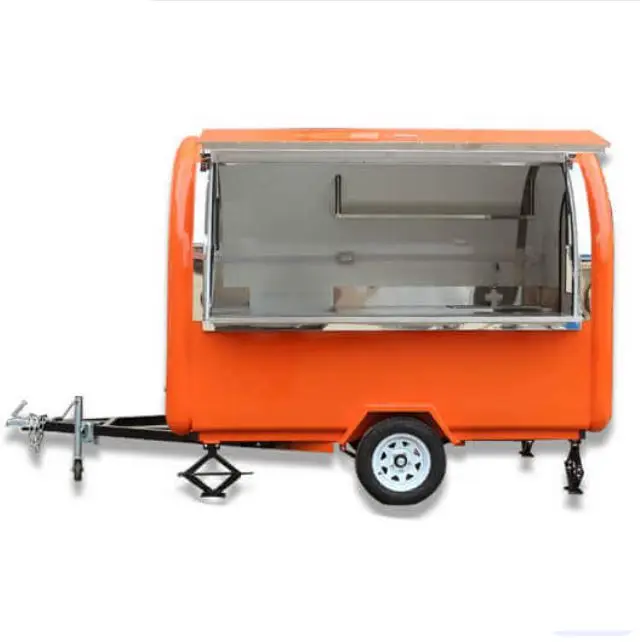 cheapest gas mini stainless steel mobile hotdog fast food carts and food trailers with fully equipped cart on wheels