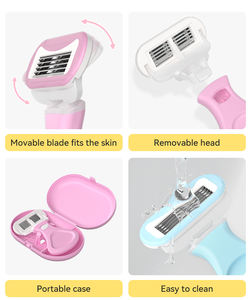 Beikelin Lady Safety Mini Draagbare Vijfbladige Germany Roestvrijstalen Scheermes Aloë + Vitamine E Smeerstrip Vrouwen - Product Image 6