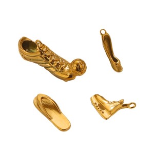 Shoe Charms Gallery | Wholesale18K PVD Gold Plated Stainless Steel <b>Roller</b> Skate, Slipper, High Heel Shoe for DIY Jewelry Making - Product Image 5