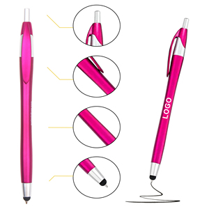 Best Custom Stylus Screen Ballpoint <b>Pen</b> with 2-in-1 Retractable Promotion Plastic Advertising LOGO Printed for Stationery Gift - Product Image 2