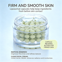 Crème de Matcha Marque Privée OEM ODM Personnalisée, Crème Visage au Collagène en Capsules, Crème Gel Perle Verte Raffermissante et Hydratante