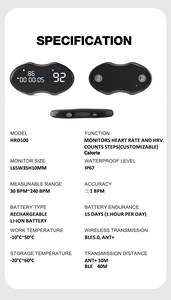 Monitor de Ritmo Cardíaco con Correa para el Pecho, Sensor de Frecuencia Cardíaca ANT+ con Batería de 400H, Compatible con las Aplicaciones Strava/Wahoo Fitness/Polar Beat Yoga - Product Image 6