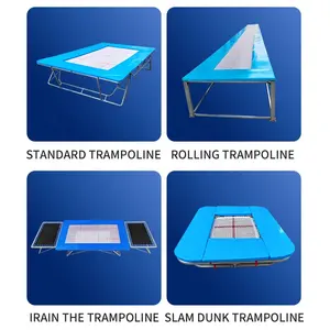 Venda quente Crianças Adulto retângulo ginástica trampolim Bouncy Internacional Profissional Tumble Track Sports