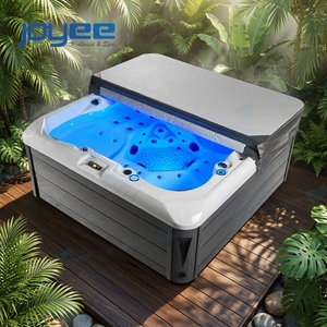 Copertura per Vasca Idromassaggio da Esterno JOYEE, <span class=keywords><strong>Jacuzzi</strong></span> per <span class=keywords><strong>5</strong></span> Persone, Spa Villa Country Moderna, Progetto OEM ODM, Produttore di Sistemi di Massaggio ad Acqua - Product Image 1