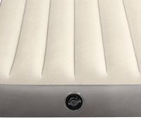INTEX 64101 DURA-BEAM Serie Einzel-Luftbett Weiß PVC-Beflockung 1 Jahr Garantie 99cmX191cmX25cm Aufblasbar 99cm X