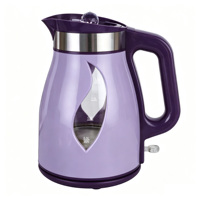 Bouilloire Électrique en Acier Inoxydable 1,8L 1500W avec Arrêt Automatique à 360° et Infuseur en Verre pour Thé et Usage Domestique
