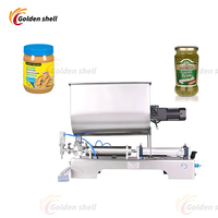 Enkele Kop Pneumatische Horizontale Pasta Vloeibare Mixer Vulmachine Dual Use Voor Pepersaus Honingsaus Voor Fruitgroente