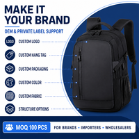 Sac à dos professionnel OEM avec port de chargement USB, résistant à l'eau, rangement multicouche pour ordinateur portable, idéal pour le bureau, les trajets quotidiens, les voyages et le travail