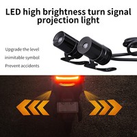 Lumière de bienvenue à projection en forme de flèche pour moto, lampe de sol LED, éclairage d'avertissement clignotant pour vélos électriques et trottinettes (kit de rétrofit)