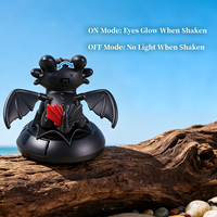 Ornement officiel HTTYD Toothless Night Fury pour tableau de bord de voiture avec effets sonores et lumineux, et panneau de numéro de stationnement temporaire