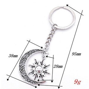 Novedad, regalo del Día de San Valentín, llaveros de Metal Vintage, Luna, estrella, amor, pareja, llavero, monedero, bolso, mochila, llavero con abalorio - Product Image 6