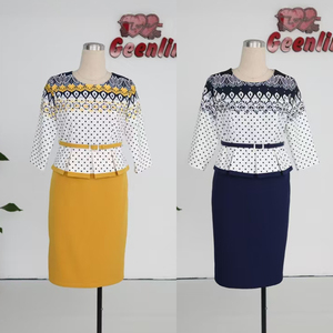 Exquisite Polyester Woven Floral Lady Elegant Church Dresses Spandex Plus <b>Size</b> Single Dress for plus <b>size</b> african women - Product Image 6
