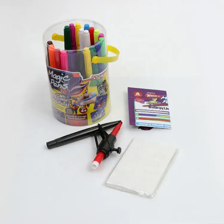 Werbe geschenk heiß verkaufen beliebte bunte ungiftige Kinder Blow Pen Spray wechselnde Farbe Marker Air Brush Pen für Kinder