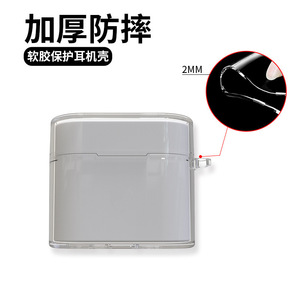 Funda transparente de TPU antichoque para auriculares inalámbricos Bluetooth, acabado mate, protección de carcasa suave - Product Image 1