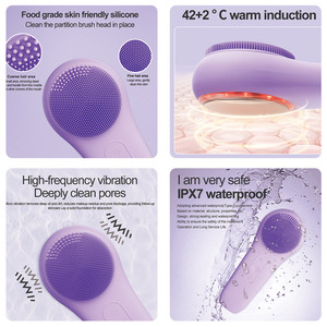 Cepillo de Limpieza <span class=keywords><strong>Facial</strong></span> Eléctrico OEM, <span class=keywords><strong>Limpiador</strong></span> <span class=keywords><strong>Facial</strong></span> Ultrasónico Profesional de Limpieza Profunda, Dispositivo de Limpieza de Belleza de Silicona <span class=keywords><strong>5</strong></span> <span class=keywords><strong>en</strong></span> <span class=keywords><strong>1</strong></span> - Product Image 3