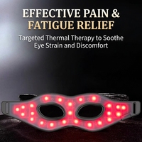 Appareil de beauté pour la thérapie oculaire à la lumière rouge, masque oculaire chauffant à photons, appareil de soin des yeux en silicone LED pour la maison