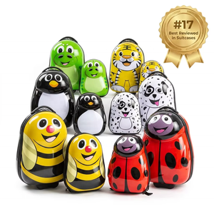 <span class=keywords><strong>Maleta</strong></span> Infantil Personalizada con Estampado de Animales Adorables, <span class=keywords><strong>Maleta</strong></span> de Viaje Rígida de ABS+PC de 16 Pulgadas con Ruedas Silenciosas - Product Image 1