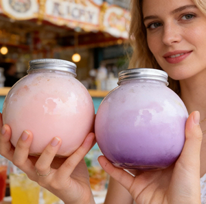 ขวดพลาสติกทรงรีขนาด 150 มล. ฝาอลูมิเนียมสีทองเงิน เกรดสำหรับอาหาร ใส ใช้สำหรับบรรจุภัณฑ์  พร้อมหัวปั๊มสเปรย์สำหรับเครื่องสำอาง - Product Image 5