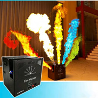 Machine à jets de feu électriques en métal 1000W, cinq têtes, DMX512 4CH, équipement d'effets de feu, flammeur à 5 têtes pour effets d'éclairage de scène spéciaux