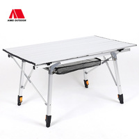 Table de camping réglable en hauteur Rouleau d'oeufs en aluminium Table de pique-nique pliante IGT