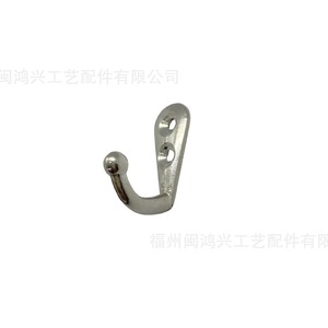 Zinc Alloy Wall Mounted Coat <b>Hook</b> Double Hole Rust Resistant For <b>Bathroom</b> Wardrobe Walk In Closet - Product Image 5