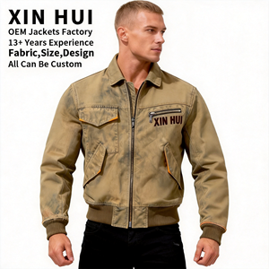 Fournisseur d'usine 2026 Veste décontractée vintage pour homme 100% coton déchirée et brodée Veste en toile <span class=keywords><strong>punk</strong></span> - Product Image 3