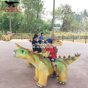 Dinosaur Park Walking Animatronics Dinosaur Entertainments Electric Ride On Animated Dinosaur