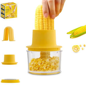 <b>Vegetable</b> Grater Remover Multifunction Peeler Corn Cob Stripper Ginger Garlic Thresher Corn Sheller with Bowl - Product Image 1