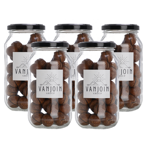 16 oz 32 oz <span class=keywords><strong>500</strong></span> <span class=keywords><strong>ml</strong></span> 1000ml chiaro bocca larga salsa di peperoncino sottaceti vaso di <span class=keywords><strong>vetro</strong></span> rotondo con coperchio in metallo nero - Product Image 4