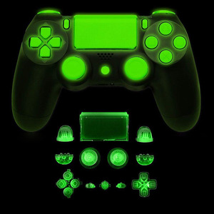 Gamepad que brillan en la oscuridad botones completos conjunto de botones <span class=keywords><strong>Trigger</strong></span> D <span class=keywords><strong>pad</strong></span> Thumbstick Thumbsticks para PS4 Slim Pro Controller - Product Image 1