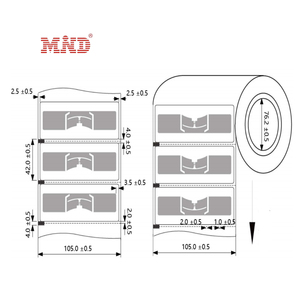 UHF Anti sabotaj güçlü tutkal cam kendinden yapışkanlı UHF RFID etiket yapışkan etiket - Product Image 2