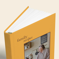Carnet de recettes familiales personnalisé, couverture rigide en PVC/PP, reliure spirale, feuilles mobiles, impression UV et logo personnalisé