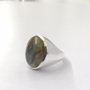 Anillo de Labradorita, Plata de Ley 925, Anillo de Piedra Preciosa, Labradorita, Colección Hecha a Mano, Anillos Finos, Joyería de Plata, Precio al por Mayor - Product Image 5