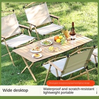 Tragbarer Outdoor-Campingtisch und -Stühle, faltbares Eierroll-Picknick-Set mit Stauraum, Outdoor-Möbel aus Kohlenstoffstahl