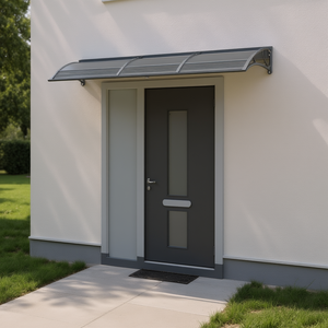 Toldo para Puerta de Policarbonato Gris, Diseño Contemporáneo y Duradero para Protección de Entrada - Product Image 3