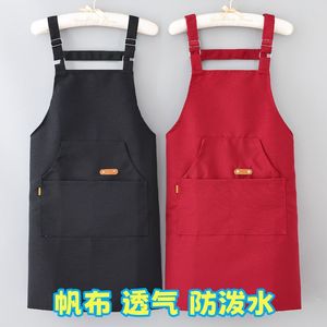 Canvas <b>Apron</b> <b>Kitchen</b> Household Stain Resistant Work Wear Cooking Uniform <b>Aprons</b> - Product Image 4