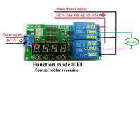 KC22B02 DC 5V 12V 2CH 9 fonctions temporisation relais Module contrôleur LED moteur cycle inverse boucle minuteries verrouillage interrupteur