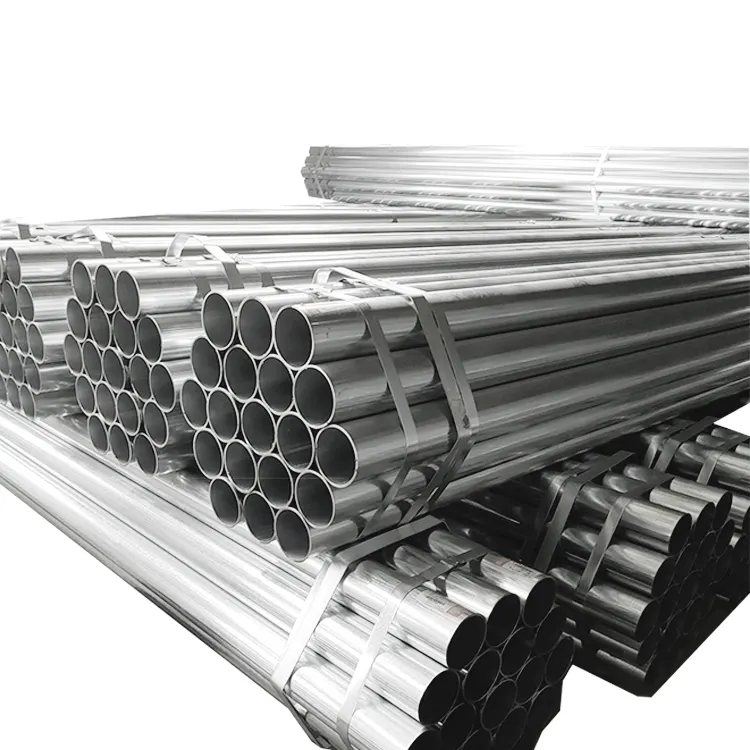 Tubo tondo in acciaio zincato da 12 piedi/tubo Gi tubo in acciaio Pre zincato dimensioni raccordo tubo zincato da 4 pollici 1/2 pollici