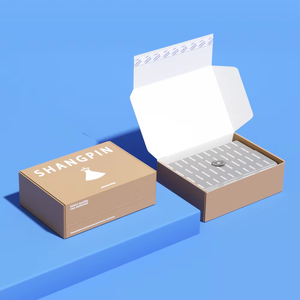 Échantillon gratuit Logo personnalisé Premium Bule Couleur Spécialité Papier Cosmétique Emballage Boîte d'Expédition Boîte Mystérieuse Boîte de Papier - Product Image 1