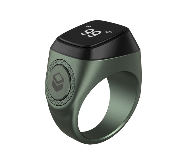 Electronic Iqibla Tasbih Smart Ring for Islamic Muslim with Tasbih Counter ZIKR RING with Digital Display for Prayer and Chant